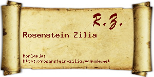 Rosenstein Zilia névjegykártya